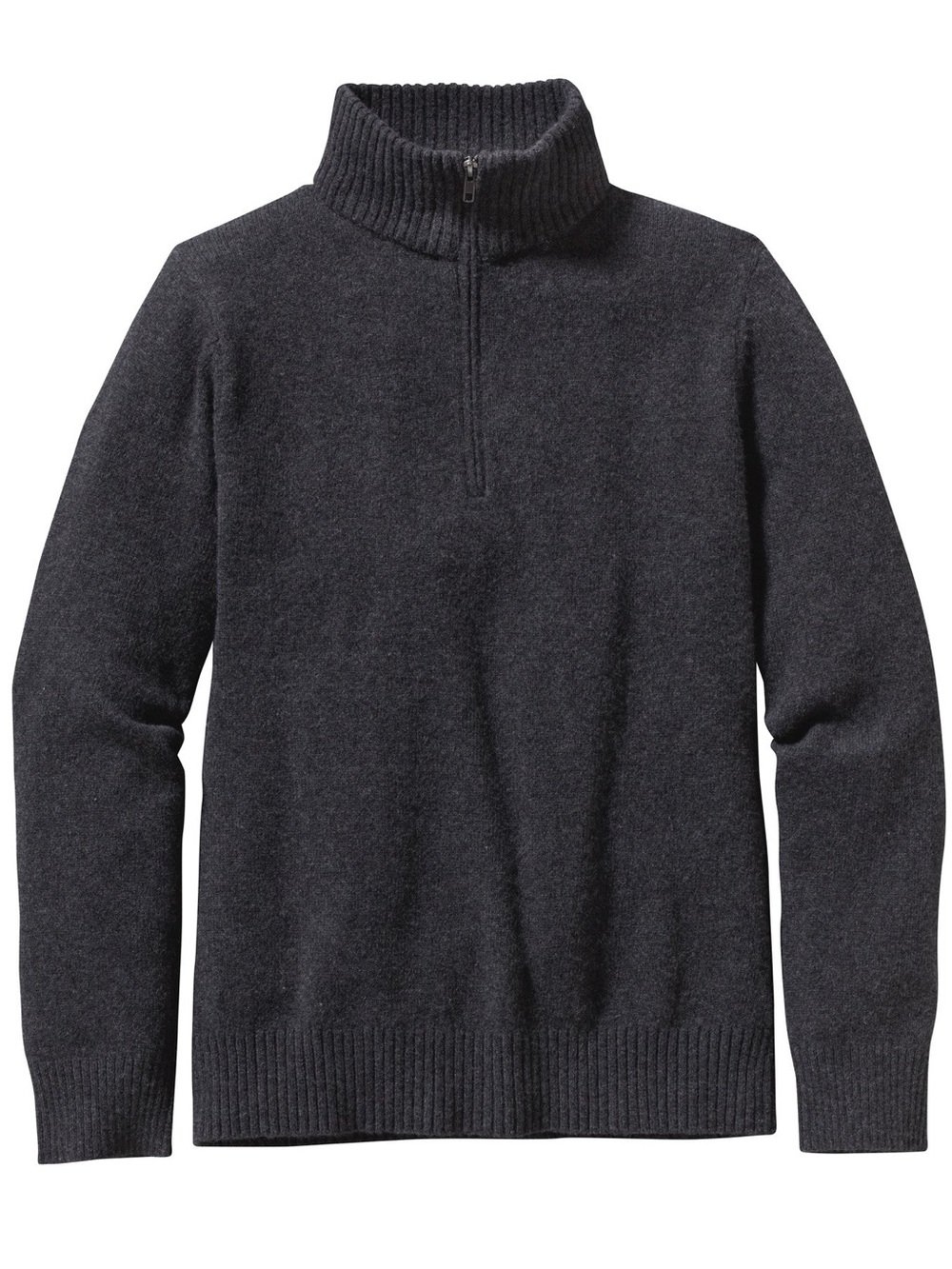 Patagonia Men's Merlow Wool 1/4-Zip Sweater, Forge Grey, Size Large